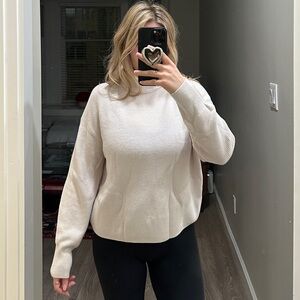 Lululemon Athletica Merino Wool Ribbed Turtleneck Sweater